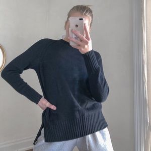 Women’s Tunic Length Black Sweater